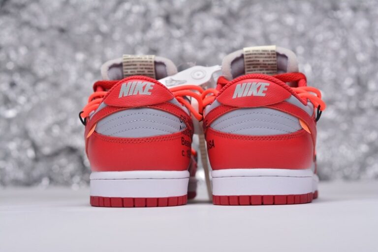 OFF WHITE X SB DUNK UNIVERSITY RED - NIKECOPYSHOES